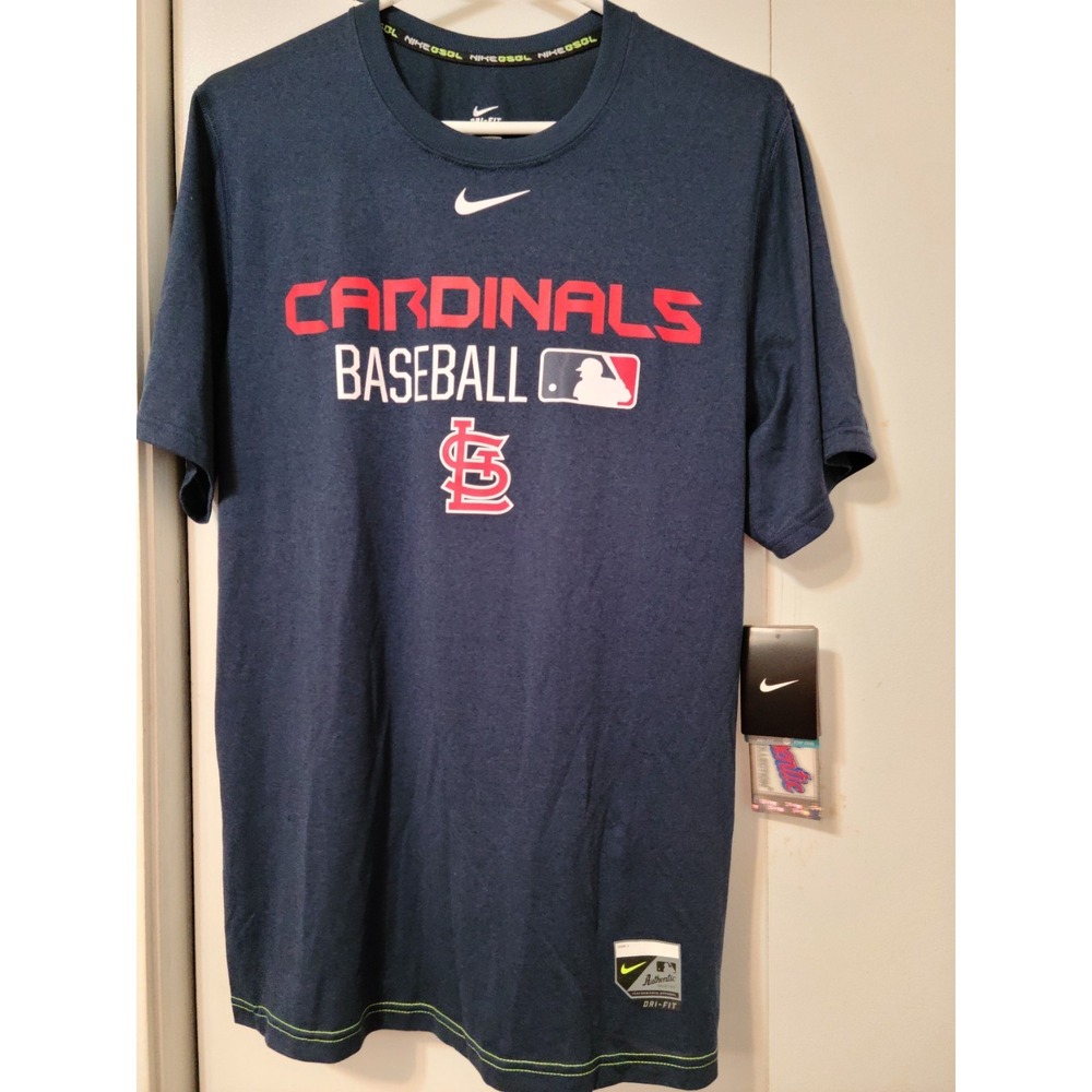 St. Louis Cardinals Nike Navy Authentic Collection Legend Team Tshirt. Small NWT